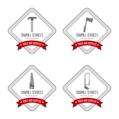 Obraz premium Sawmill labels objects
