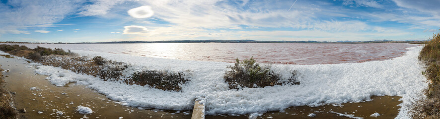 Panorama Salt lake, called La Lagunas de la Mata. Torrevieja. Spain © alexanderkonsta