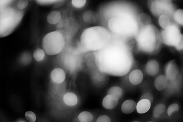 Black and white : Christmas holiday lights bokeh background