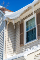 Icicles on roof