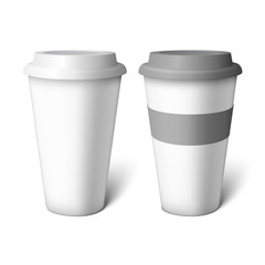 Mockup white coffee cup