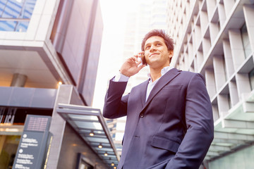 Portrait of confident businessman outdoors