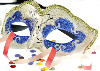 Carnival mask on white