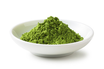 Green Tea powder on the plate