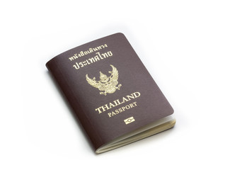 thailand passport isolated an white background