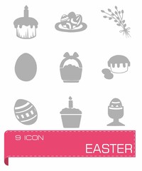 Vector Easter icon set