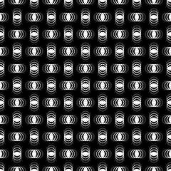 Seamless black and white decorative vector background with abstract geometric pattern