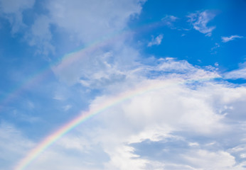 Fototapeta na wymiar Blue sky with rainbow