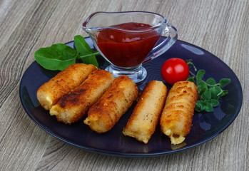 Fry cheese sticks