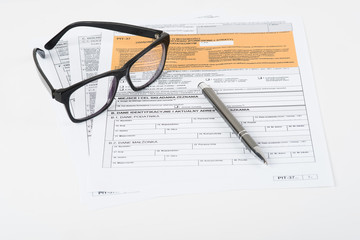 Fototapeta premium Tax declaration pit