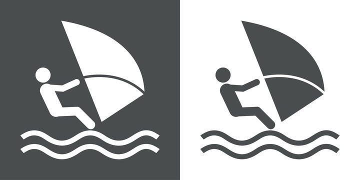 Icono plano windsurf #2
