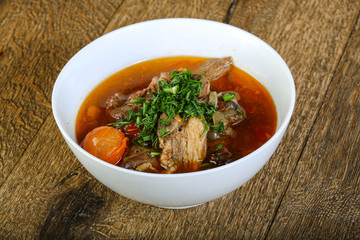 Beef and vegetables soup