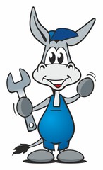 Standing Donkey Mechanician