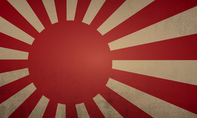 Japan is that the Rising Sun Flag, old  texture  vintage backgro