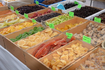 Süßigkeiten auf einem Markt