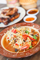 Famous Thai food, papaya salad or what we called 