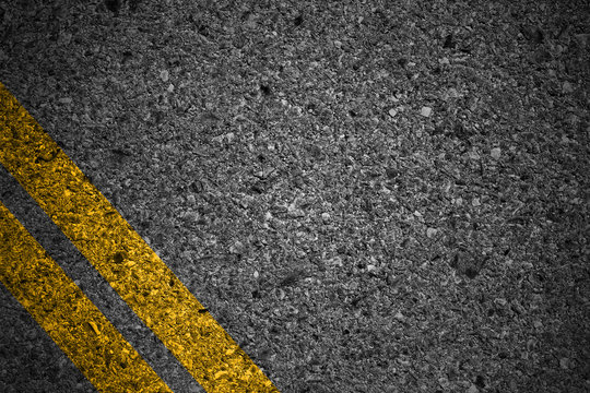 Road texture with two yellow