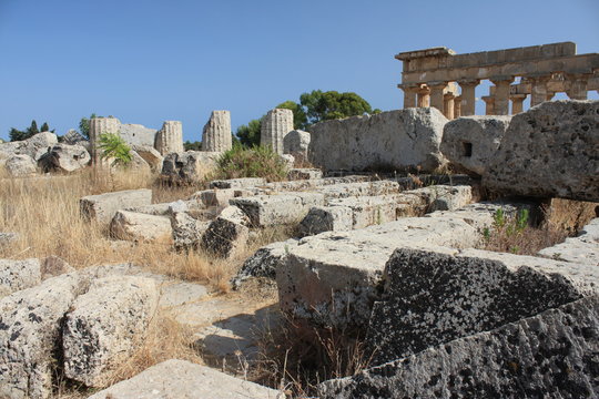 Archaeological area of Selinunte in Sicily
