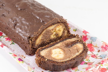 Chocolate banana strudel