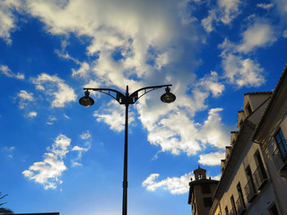 Fototapeta na wymiar Street light and clouds