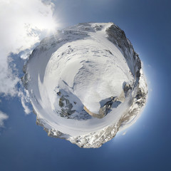 The Mountains Of The Eastern Sayan. Little planet.   