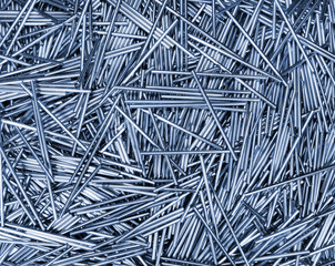metal shiny round bars blue tinted background
