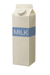 milk carton box isolated on white - 101115582