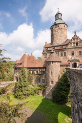 Fototapeta na wymiar Beautiful Czoch castle in Lesna, Poland