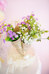Wedding decorations at restaurant with all beauty and flowers