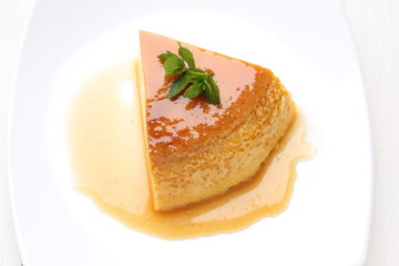 Delicious creme caramel dessert