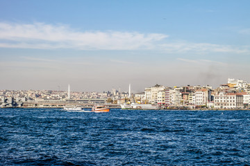 Fototapeta na wymiar Istanbul view. Galata bridge.