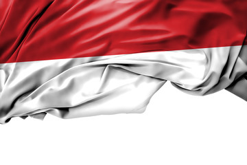Indonesia Flag silk fabric background