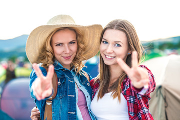 Teens at summer festival