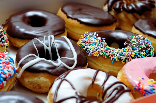 Assorted Doughnuts Close-Up Picture