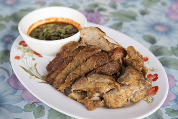 Grill neck pork