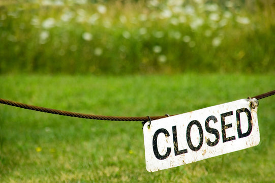 Closed Sign at Forest Preserve Park Picture