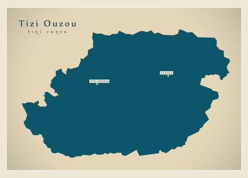 Modern Map - Tizi Ouzou DZ