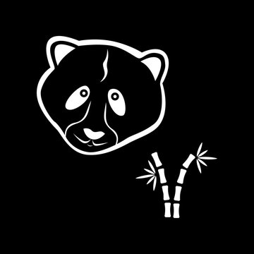 the panda silhouette