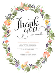 Thank you decorative calligraphy poster