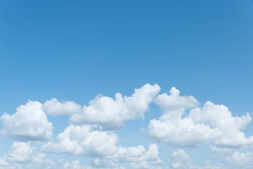 Vibrant blue sky with beautiful white cloud