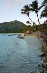 Obraz premium The Beau Vallon Beach on Mahe island in the Seychelles