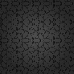 Seamless vector dark ornament. Modern geometric pattern with repeating elements