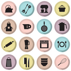 Utensils Icons set 16.