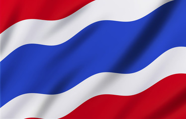 Thailand Flag silk fabric background