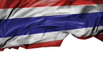 Thailand Flag silk fabric background