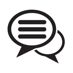 Speech bubble icon Illustration symbol design