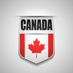 Canada flag shield