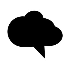 Speech bubble icon Illustration symbol design