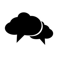 Speech bubble icon Illustration symbol design