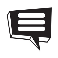 Speech bubble icon Illustration symbol design